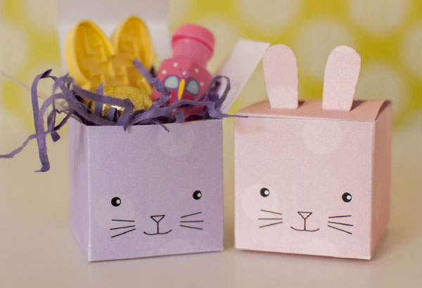 cute printable bunny rabbit favor boxes
