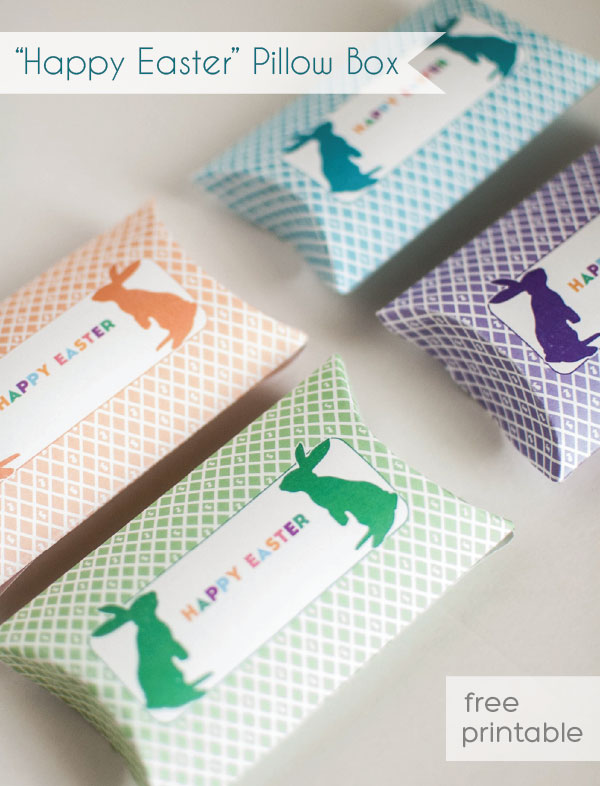 Easter pillow box for Easter treats and party favors